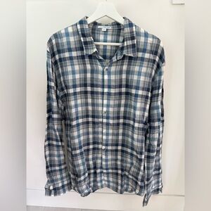 James PERSE Long Sleeve Plaid Button Down Shirt - Size 3 (Large)